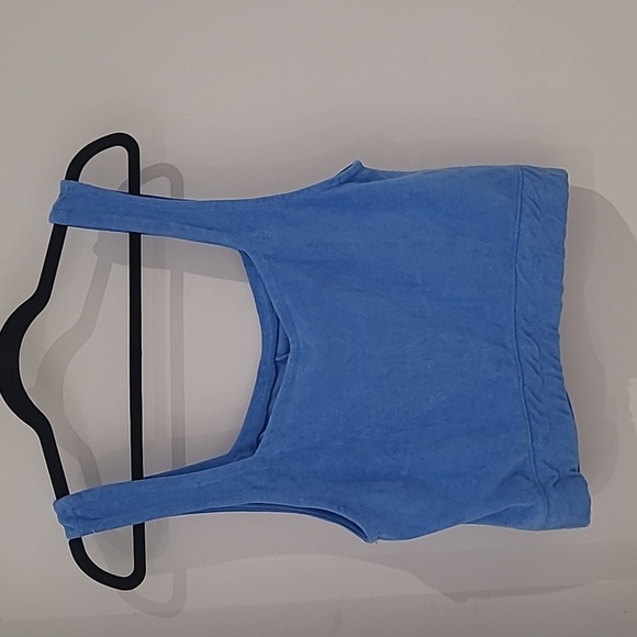 NWT- Cotton On Sweat To Swim Blue Women's Crop Top- Size 14 - Picture 4 of 4